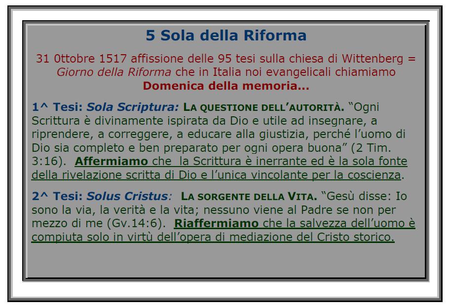 I 5 Sola della Riforma